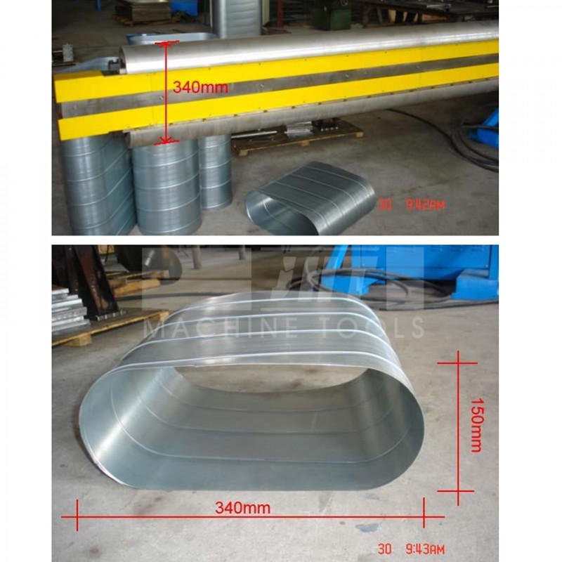 Oval Duct Riser HVAC Flat Oval Shape Spiral Pipe Ellipse Duct Forming Machine Round Air ...